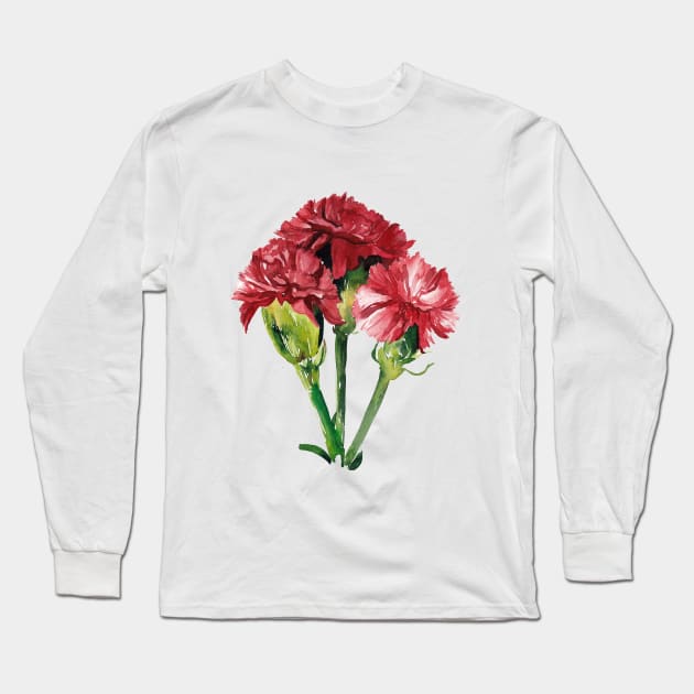 Carnation Long Sleeve T-Shirt by artofsuff